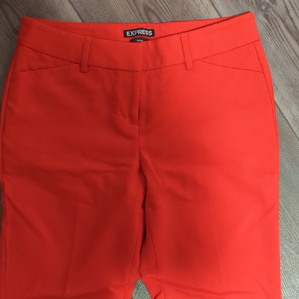 Express Vibrant Red Editor Pants